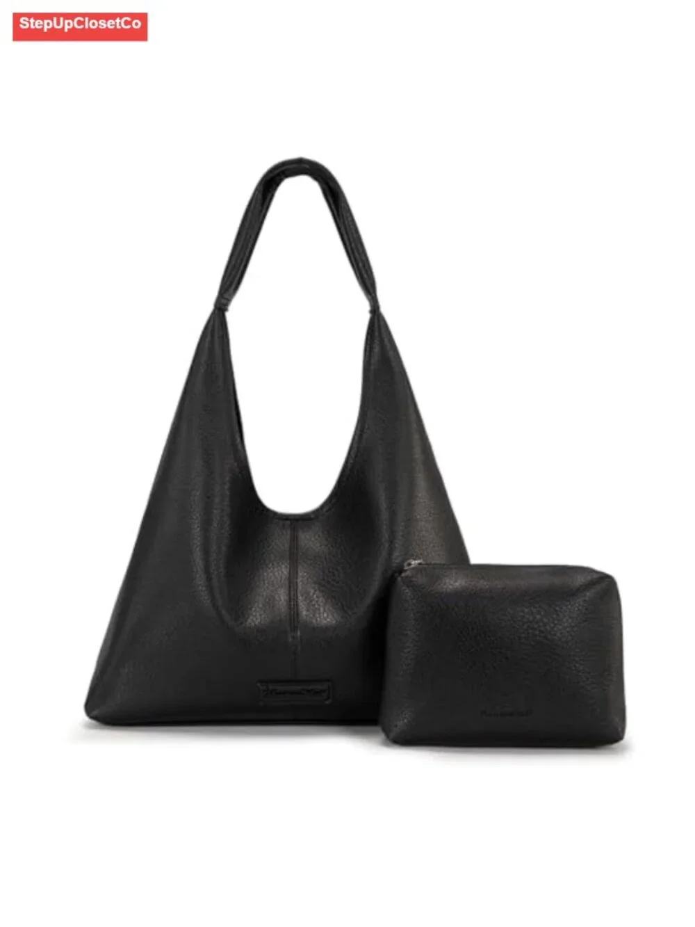 Women's Slouchy Hobo Bag Faux Leather Shoulder Purse with Pouch